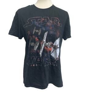 Star Wars Mens Medium The Force Awakens 100% Cotton Short Sleeve Tee Shirt